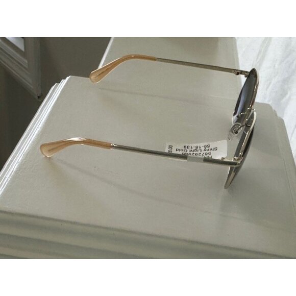 HARPER + ROE Rx’able Sunglasses Shiny Light Gold HR3003 56-18-139 Wire Geometric - Picture 9 of 11